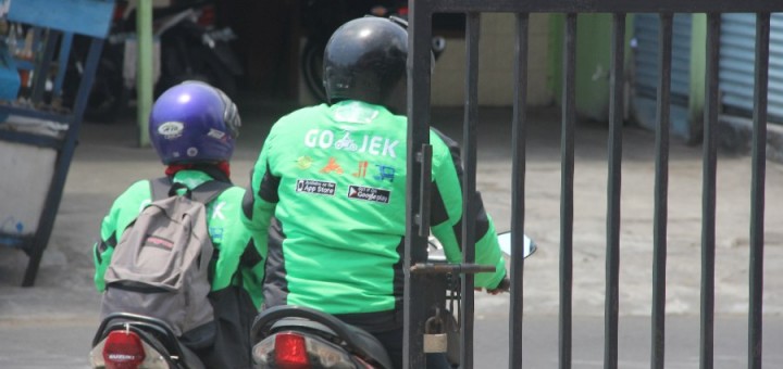Pengemudi Go-Jek di Yogyakarta